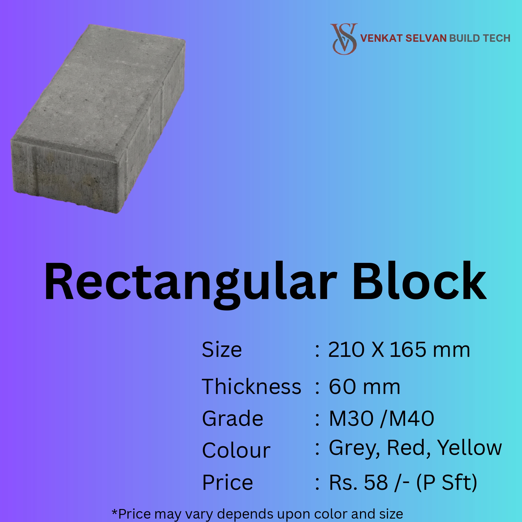 Rectangular Paver Block
