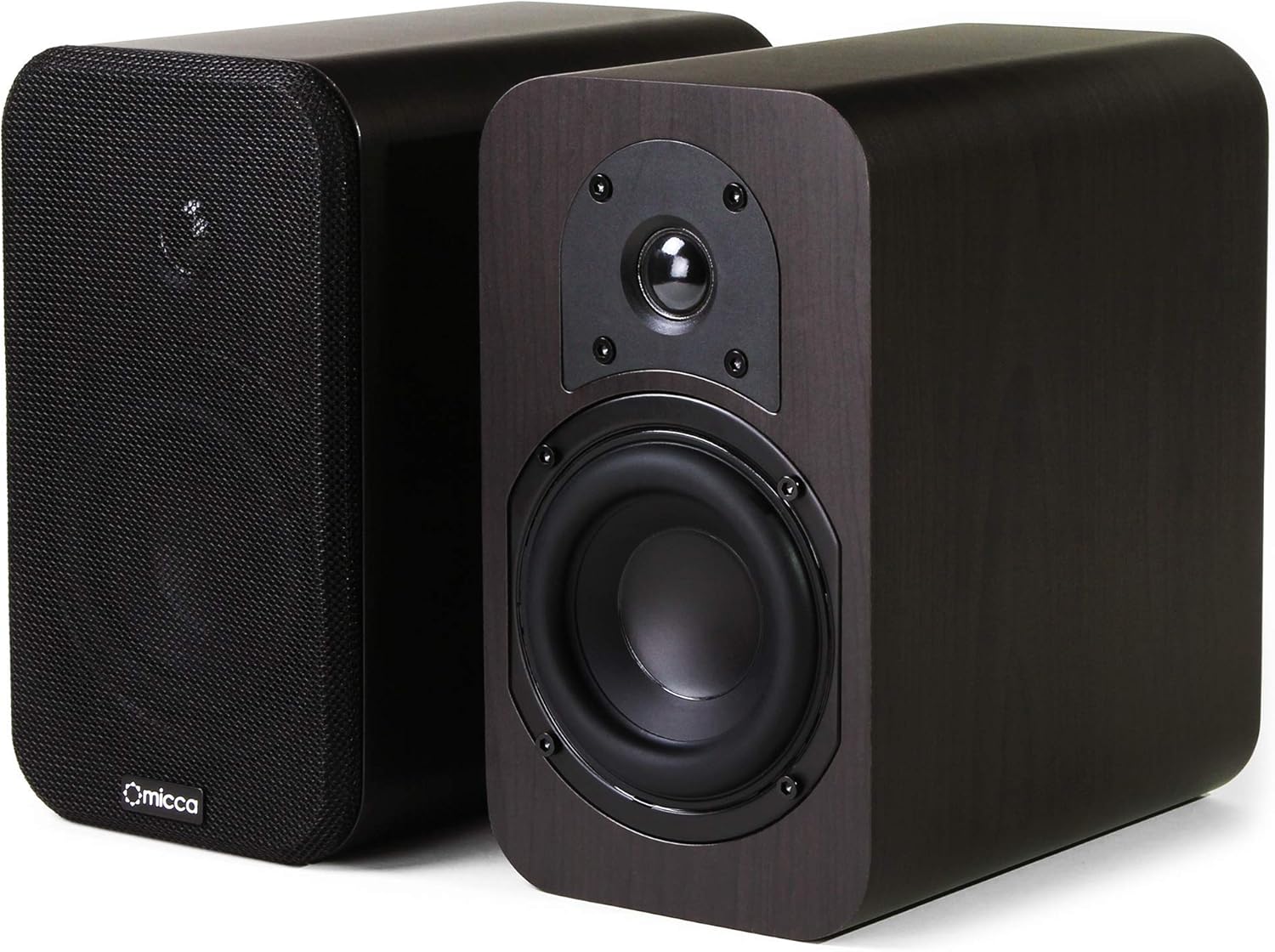 Micca Rb42 Reference Bookshelf Speaker With 4 Inch Woofer And Silk Tweeter - Cabinet Material: Wood