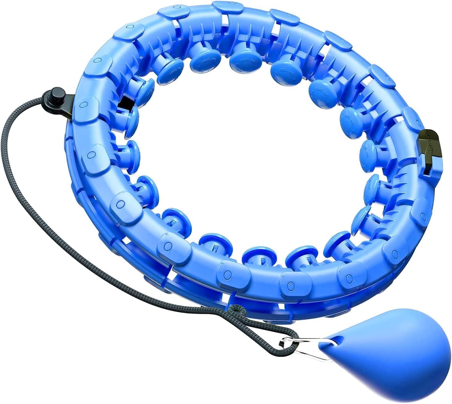 Hula Hoop Exercise Weighted Fitness Hoop - Color: Blue