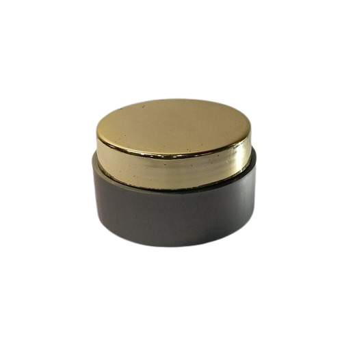 50Gm Silver With Golden Cap Double Wall Pet Jar - Material: Plastic