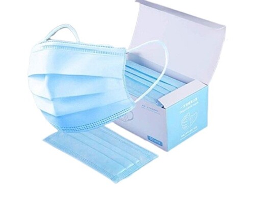 3 Ply Surgical Disposable Face Mask - Color: Blue