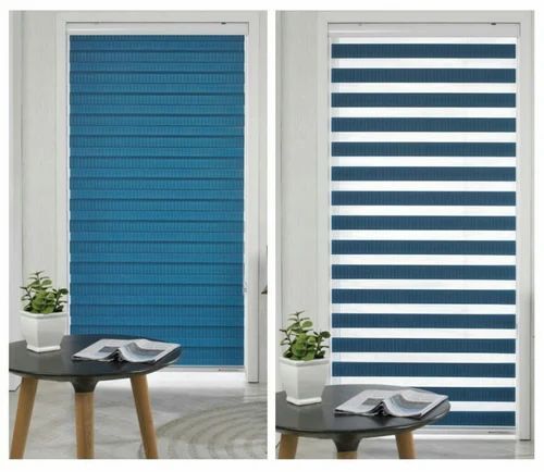 Zebra Blind - Color: Blue