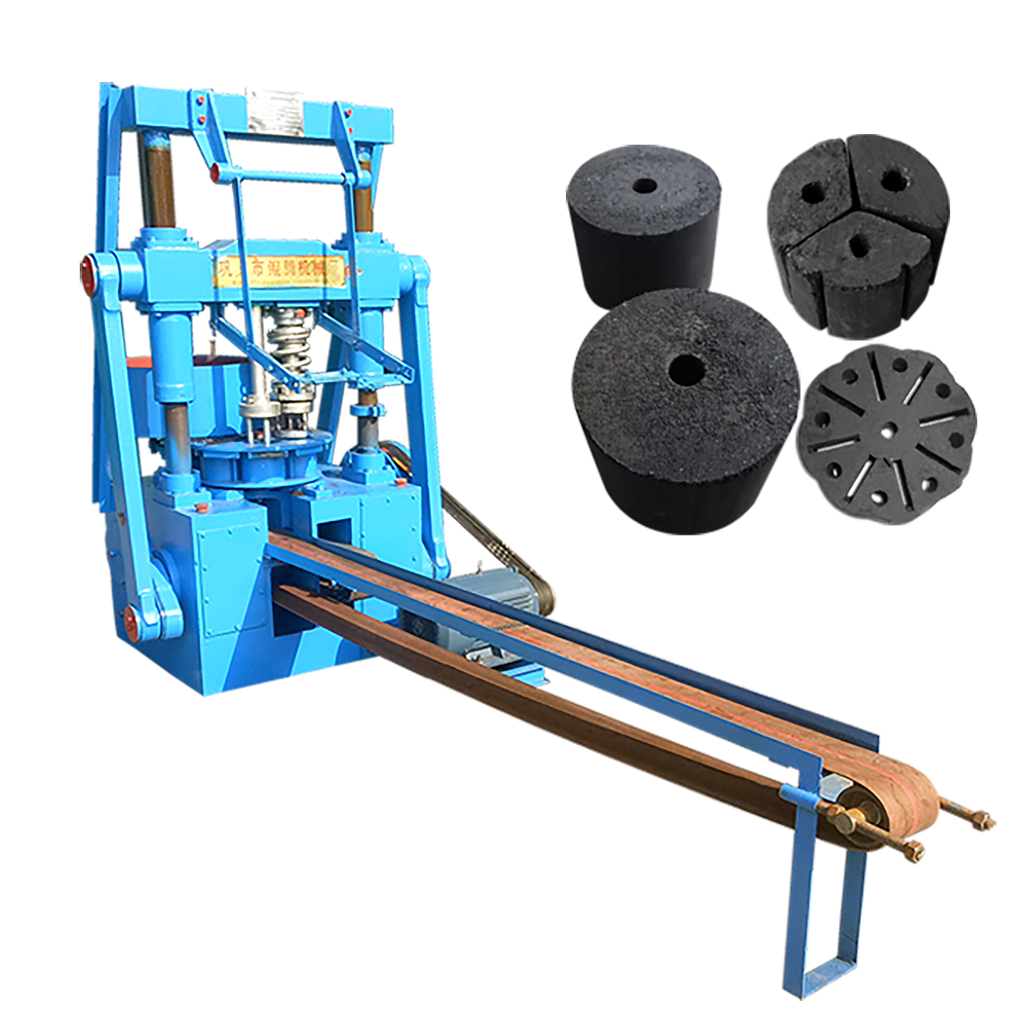 Heating Charcoal Honeycomb Briquettes Making Machine - Briquette Size: Customized