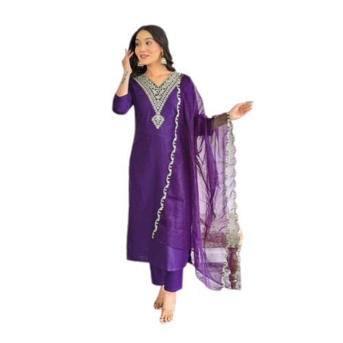 Rayon Purple Salwar Kameez