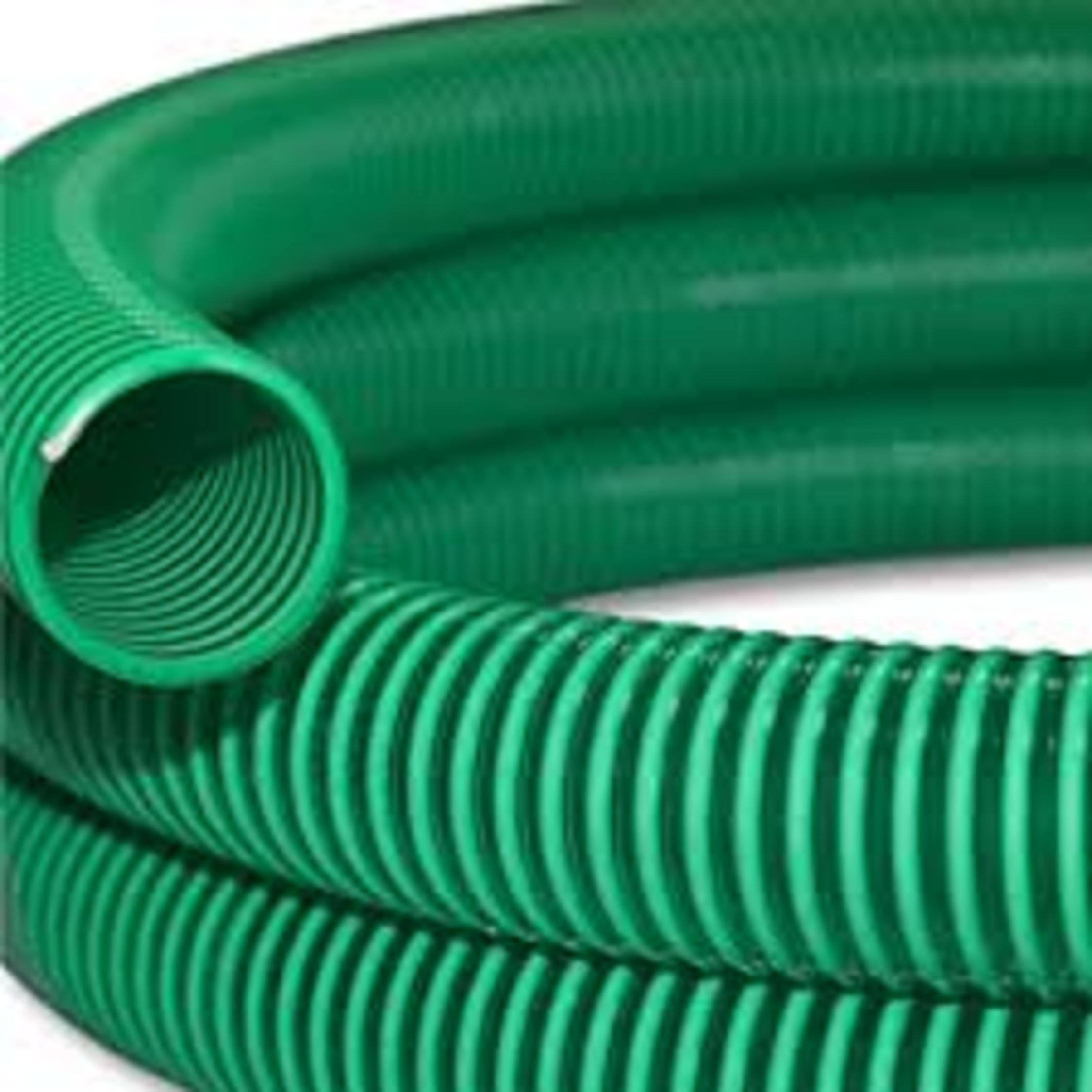 Vacuum Hose Pipe Md Green Pvc Suction Water - Length: 15  Meter (M)