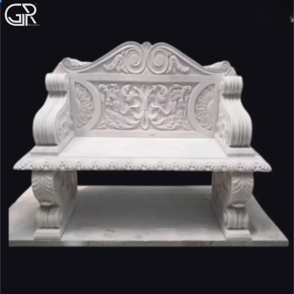 Marble Back Rest Bench
