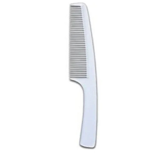 Plastic Hair Comb - Color: White