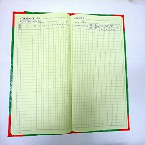 Attendance Register Book - Binding: Yes