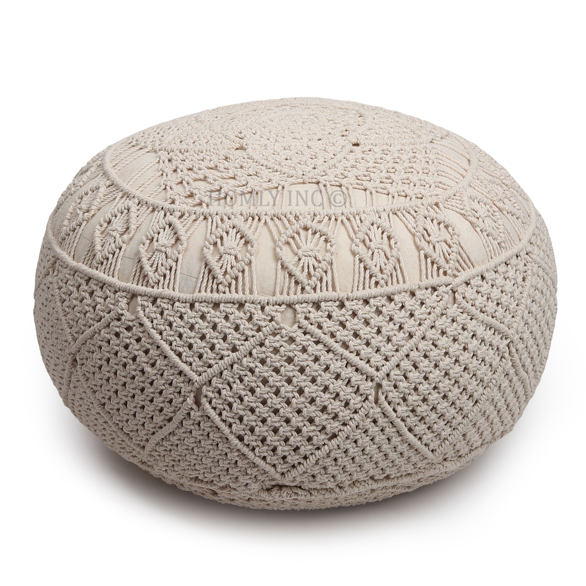 Hand Knotted Pouffe - Application: Home