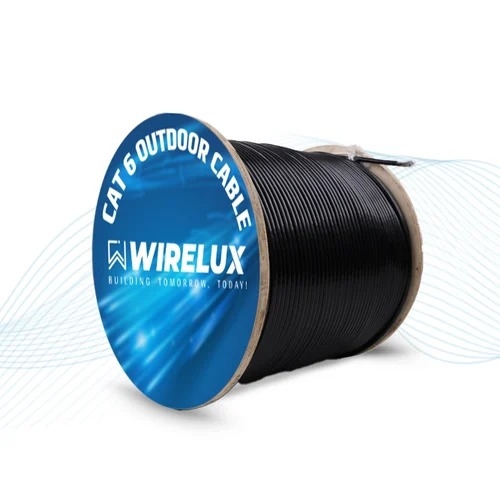 Wirelux Cat6 Outdoor Double Jacket Cable 305 Meter - Efficiency: 250 Mhz