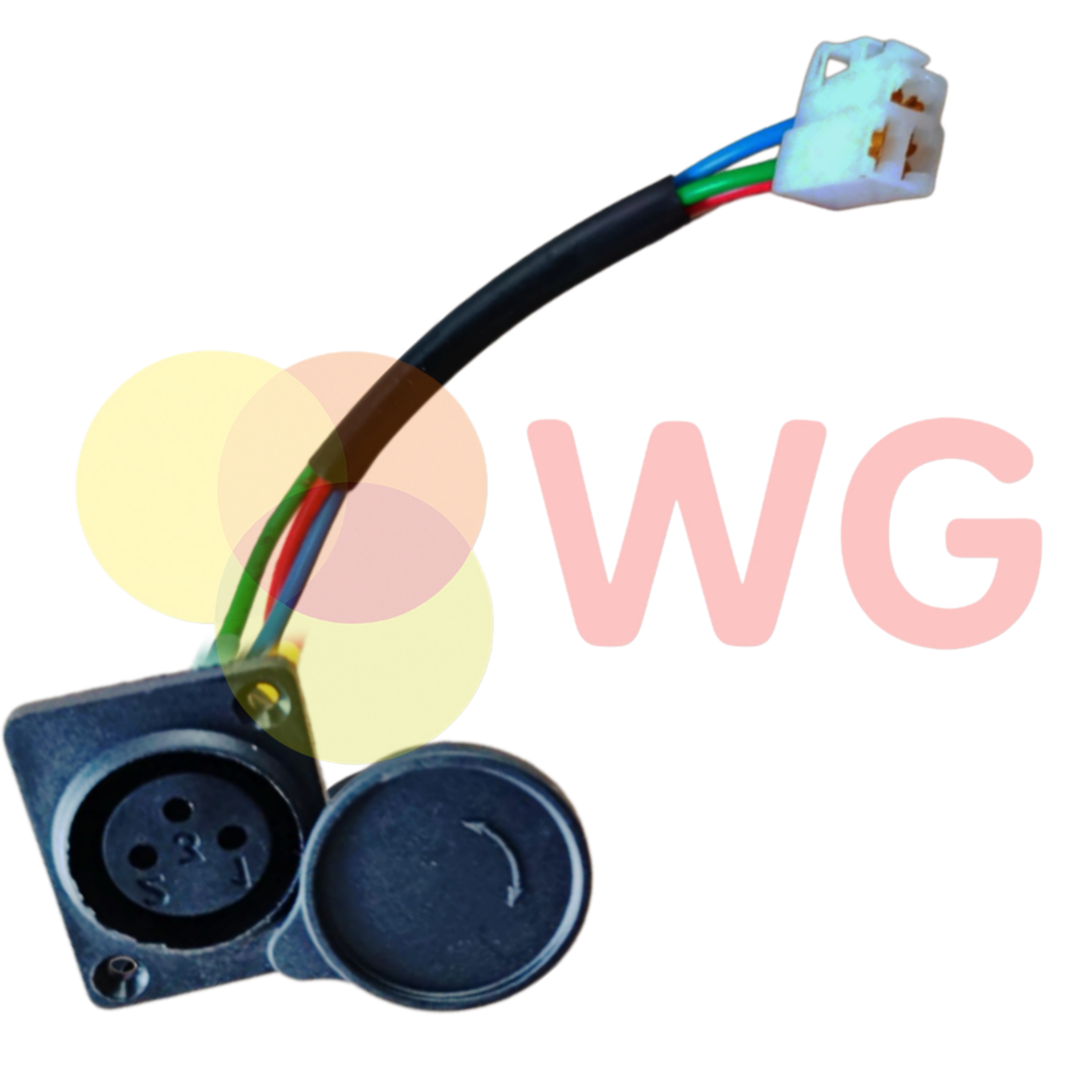 Charging Socket / Xlr Type / 3 Wire / W/Cap / E-Scooty