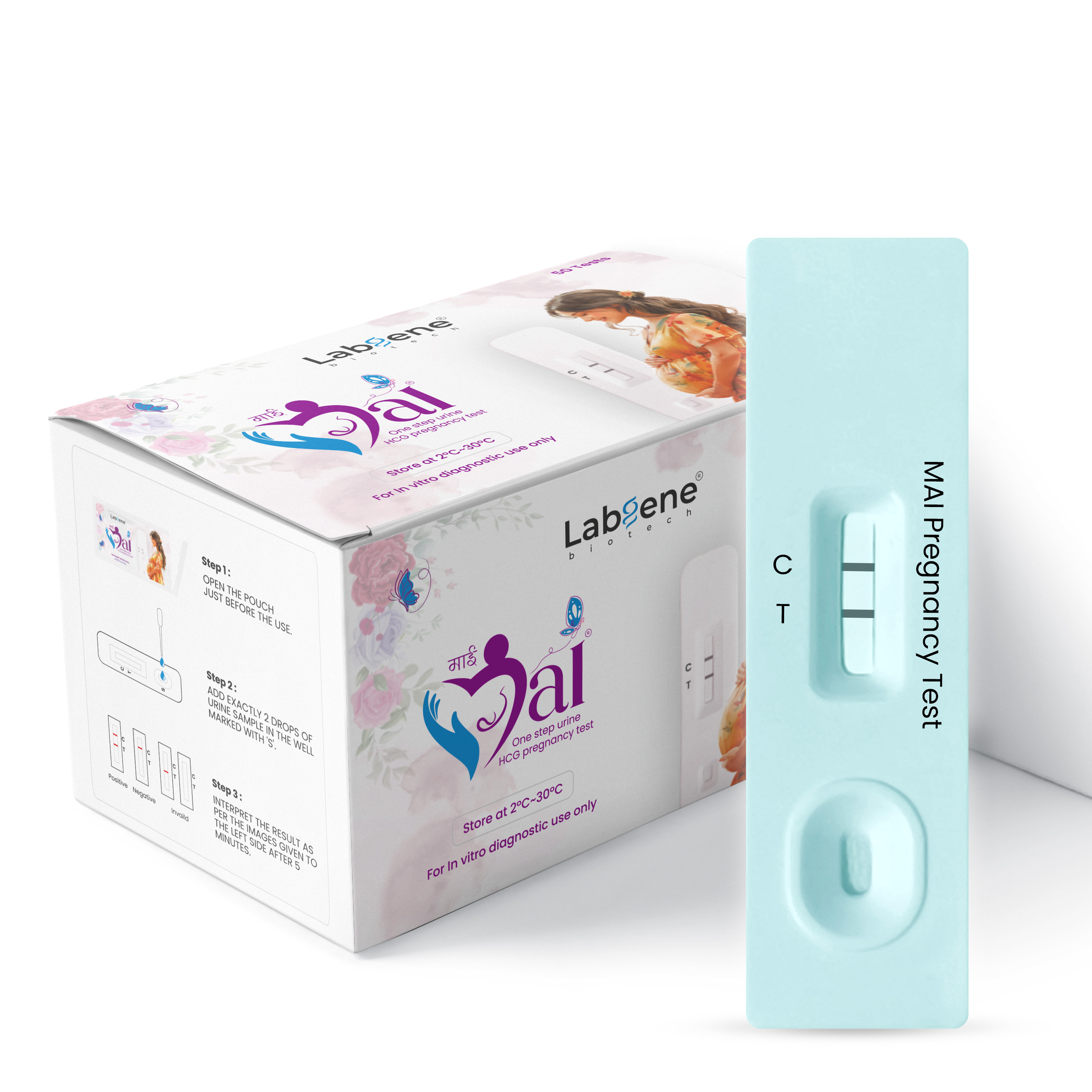 MAI HCG Pregnancy Rapid Test Kit (MAXI) 50 Tests Kit Per Box