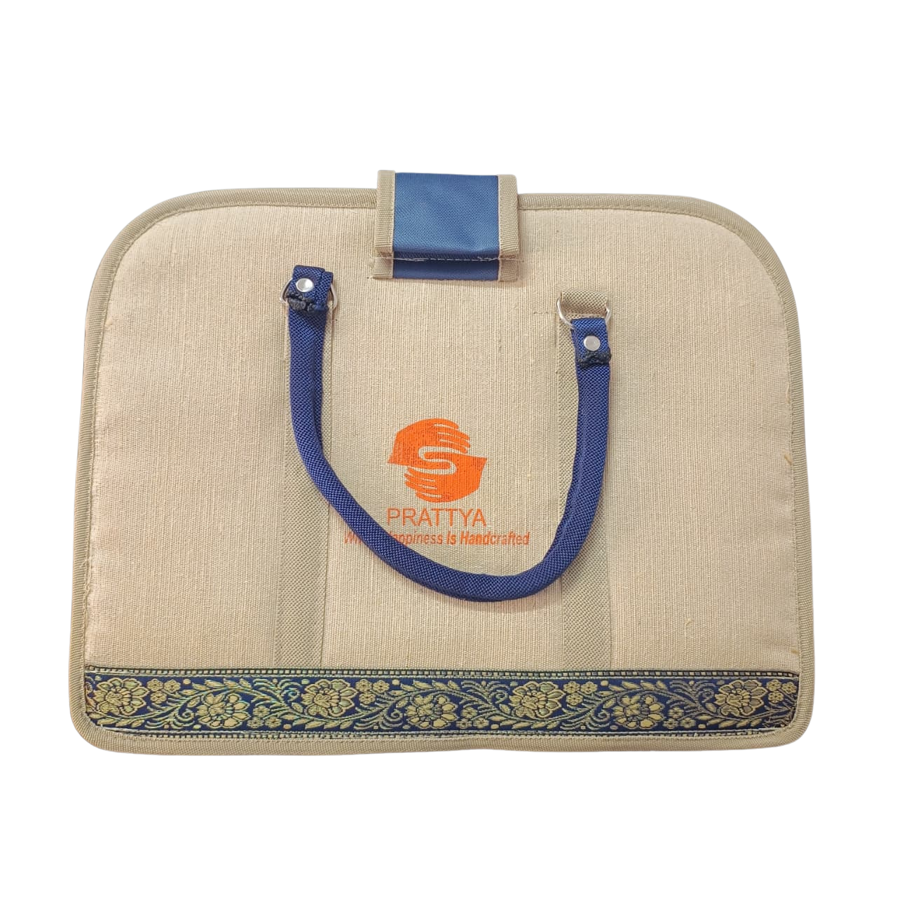Jute Made Classic Laptop Bag - Color: Cream