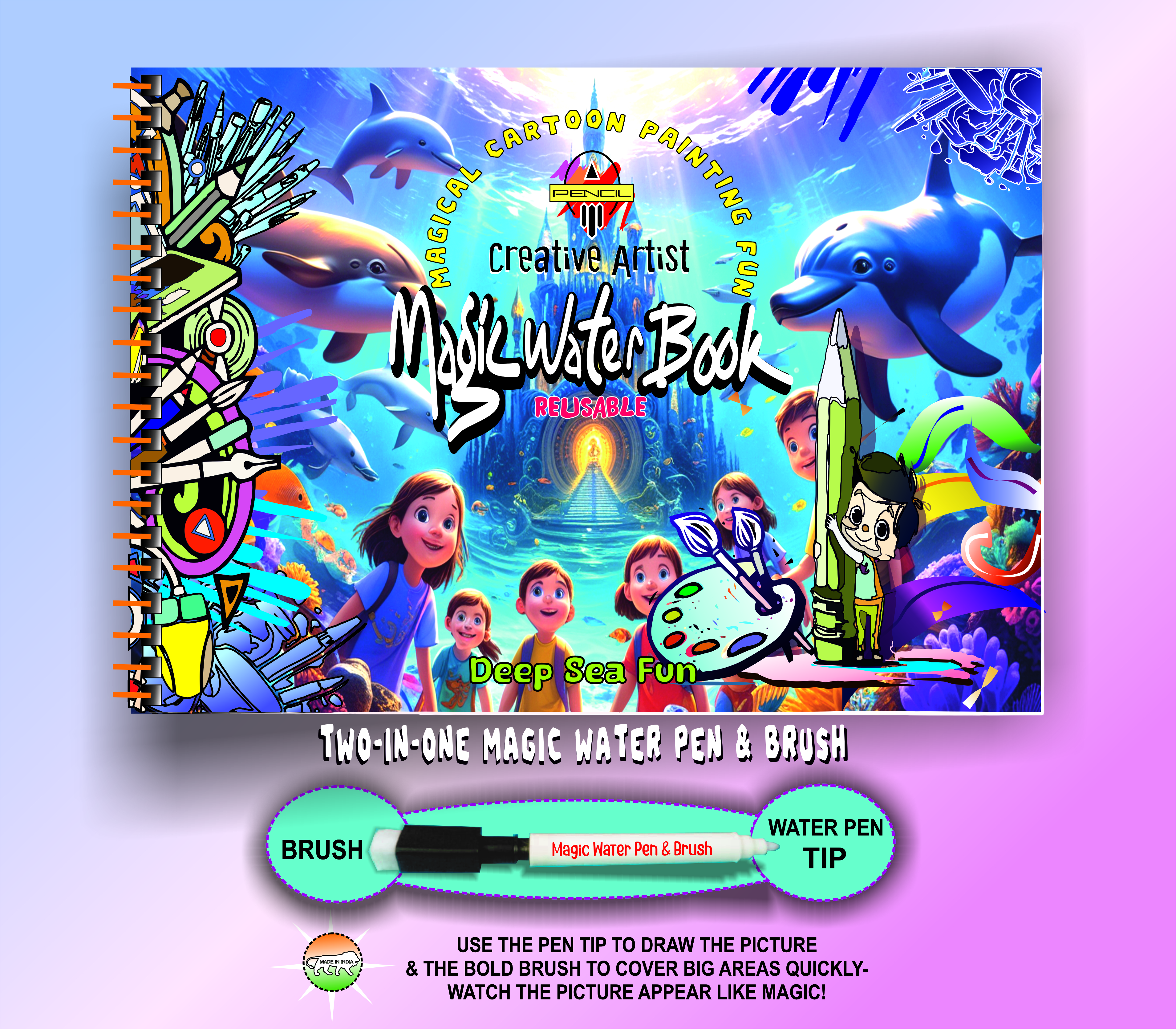 Water Magic Drawing Activity Book - Audience: Children