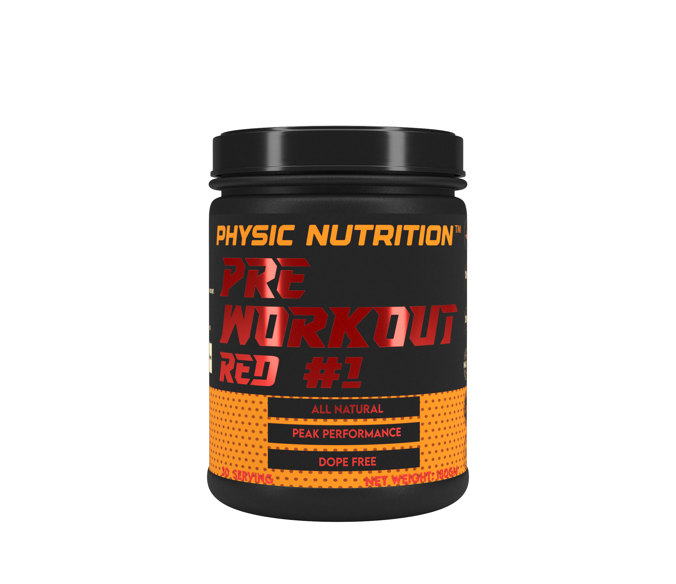 Physic Nutrition Pre Workout Supplement Powder 180G - Best Before: 18 Months