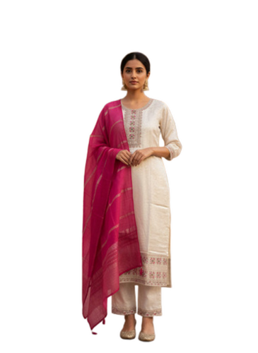 3 Piece Kurta Set - Bust Size: 40 Inch (in)