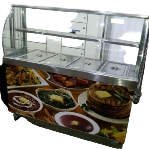 5.5 Feet Ss 4 Bain Marie Display Counter
