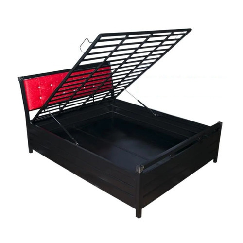 Iron Storage Bed - Color: Black & Red