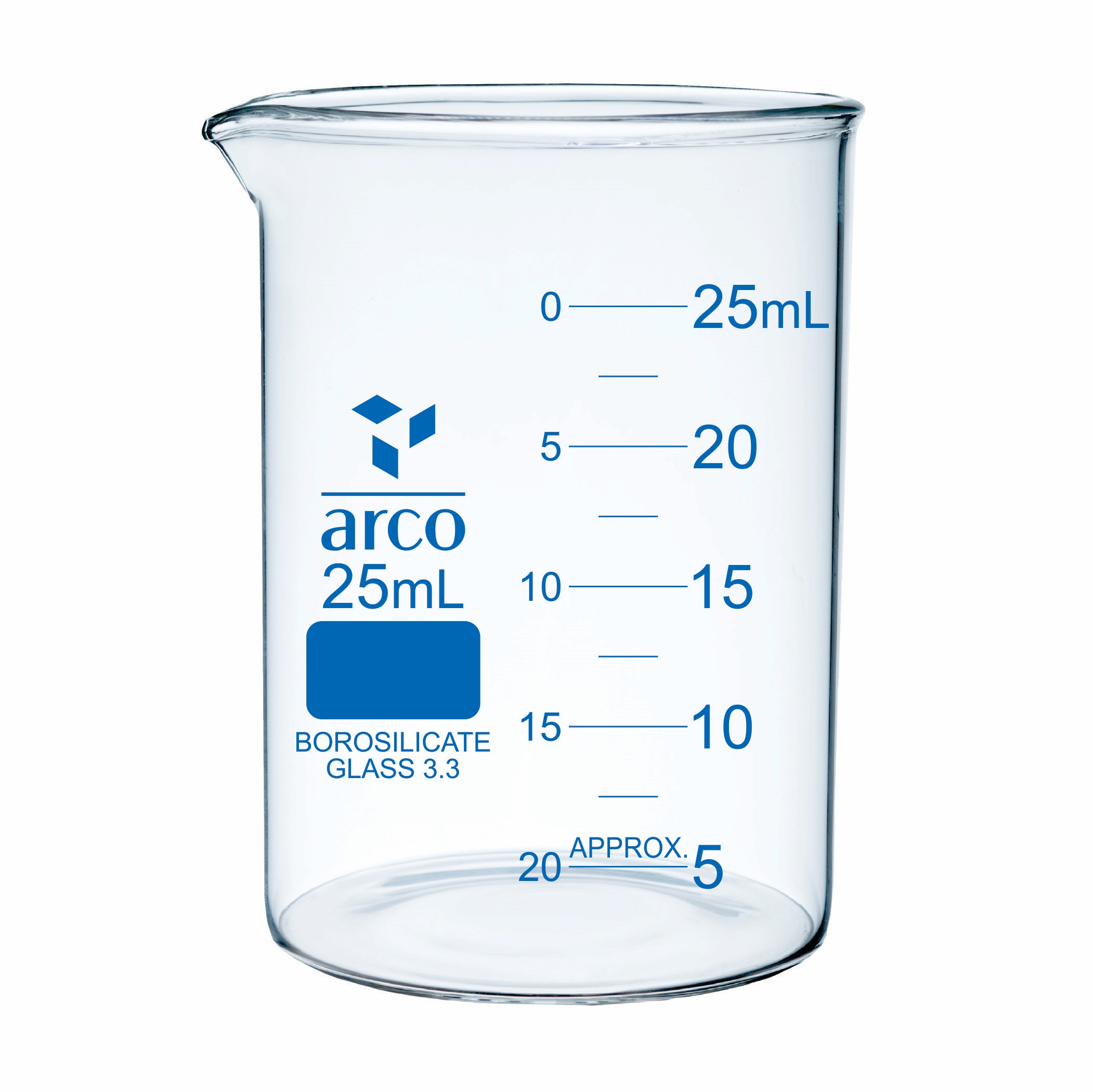 Beakers Low Form With Spout 25Ml - Color: Transparent