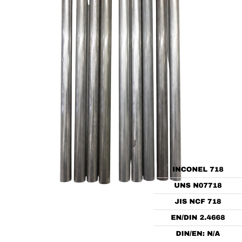 718 UNS N07718 Bar - Inconel Round Bar, Polished Finish, Industrial Grade | Corrosion, Heat, Oxidation, Acid, Alkali, Chloride Resistant, High Strength, Weldable, Fatigue Resistant
