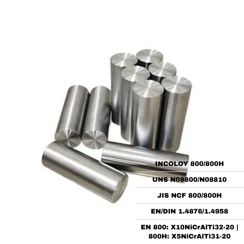 Inconel 800 Round Bar - Customized Dimensions, Alloy Inconel | Heat Resistant, Corrosion Resistant, Weldable, Fatigue and Creep Resistant
