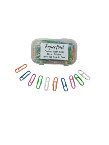 Color Gem Clip - Length: 28 Millimeter (Mm)