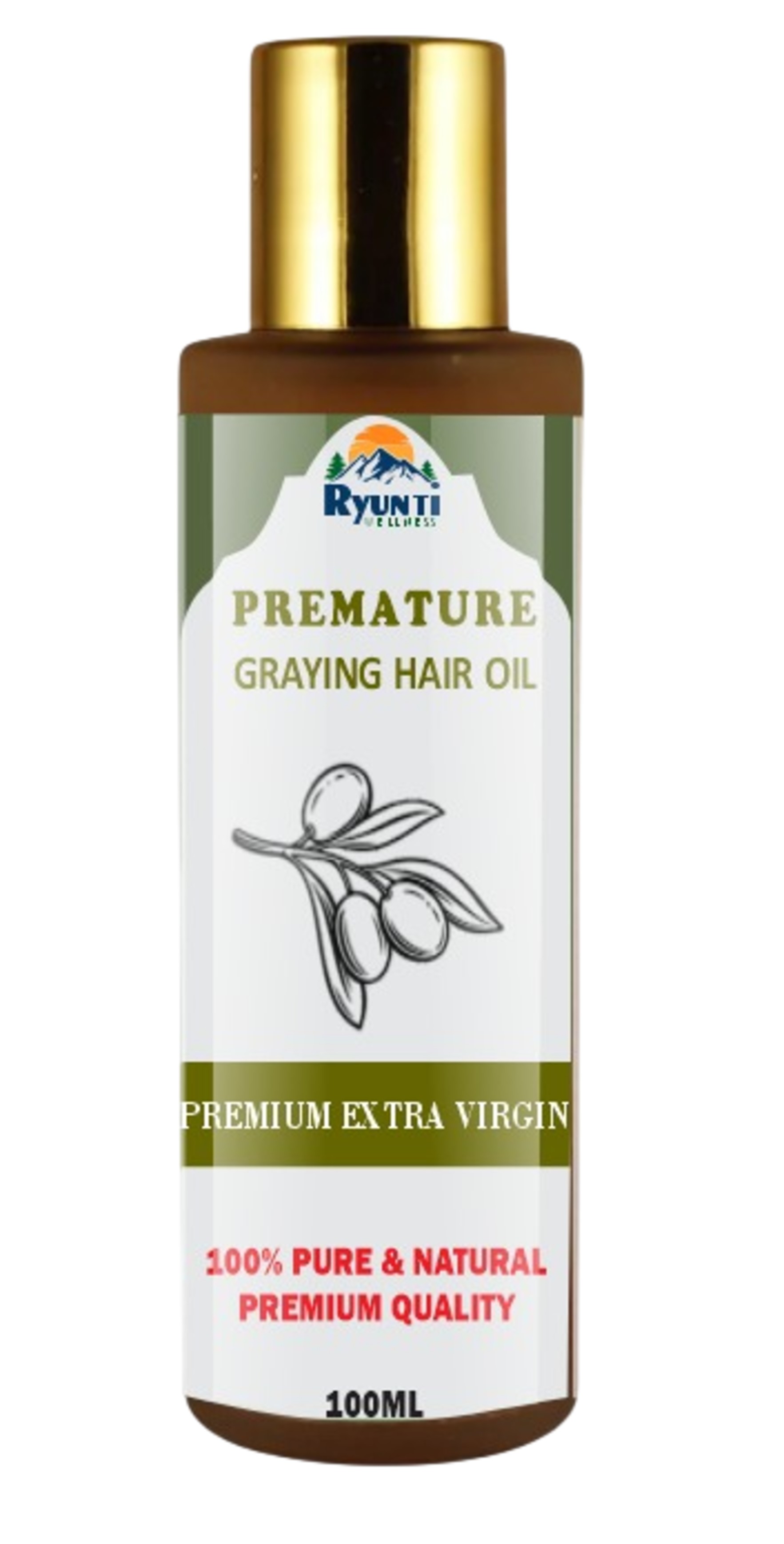 Premature Graying Hair Oil 100Ml - Age Group: All Age Groups