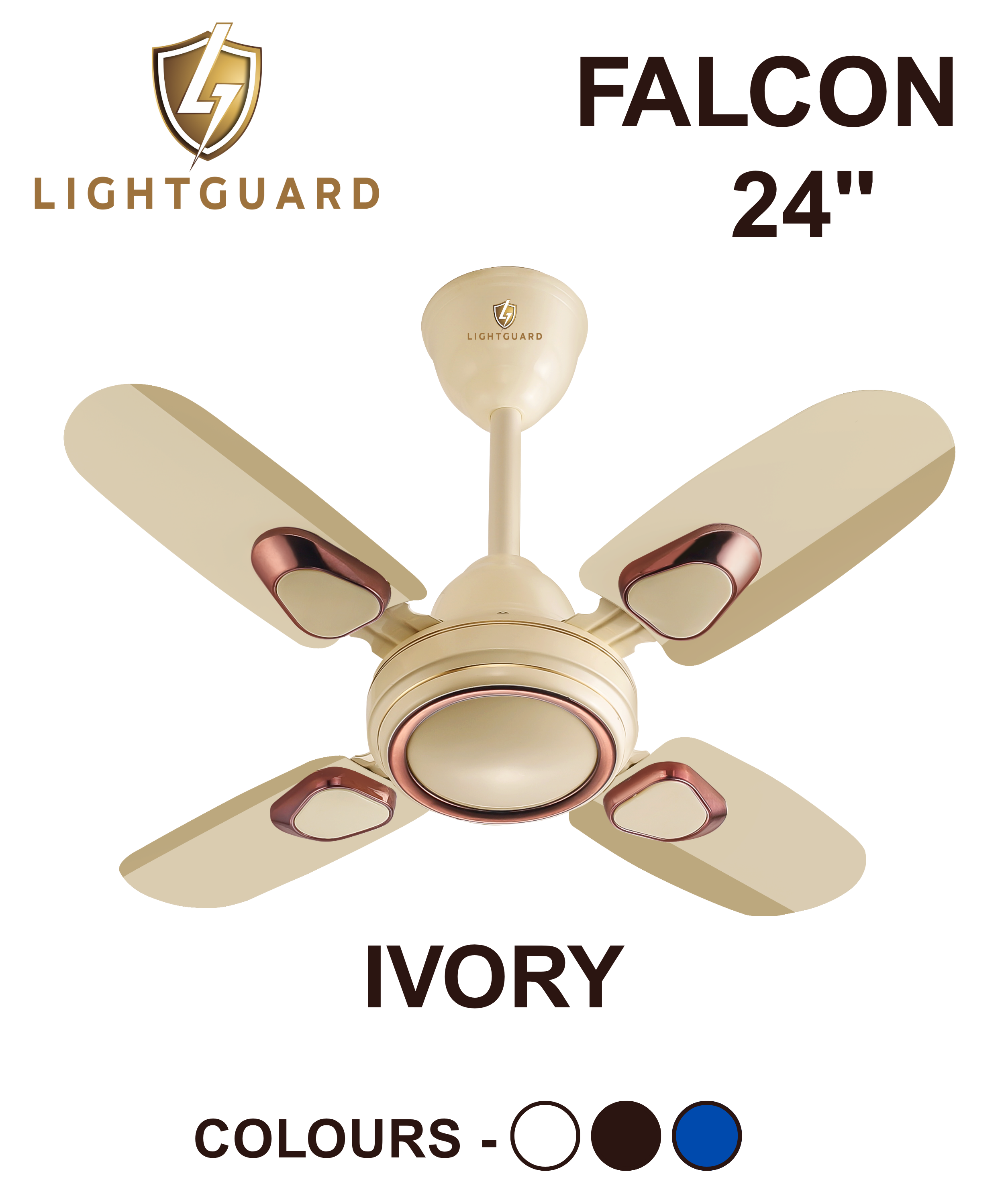 Lightguard Falcon 24 Inch 4 Blade Ceiling Fan - Blade Diameter: 253 Millimeter (Mm)