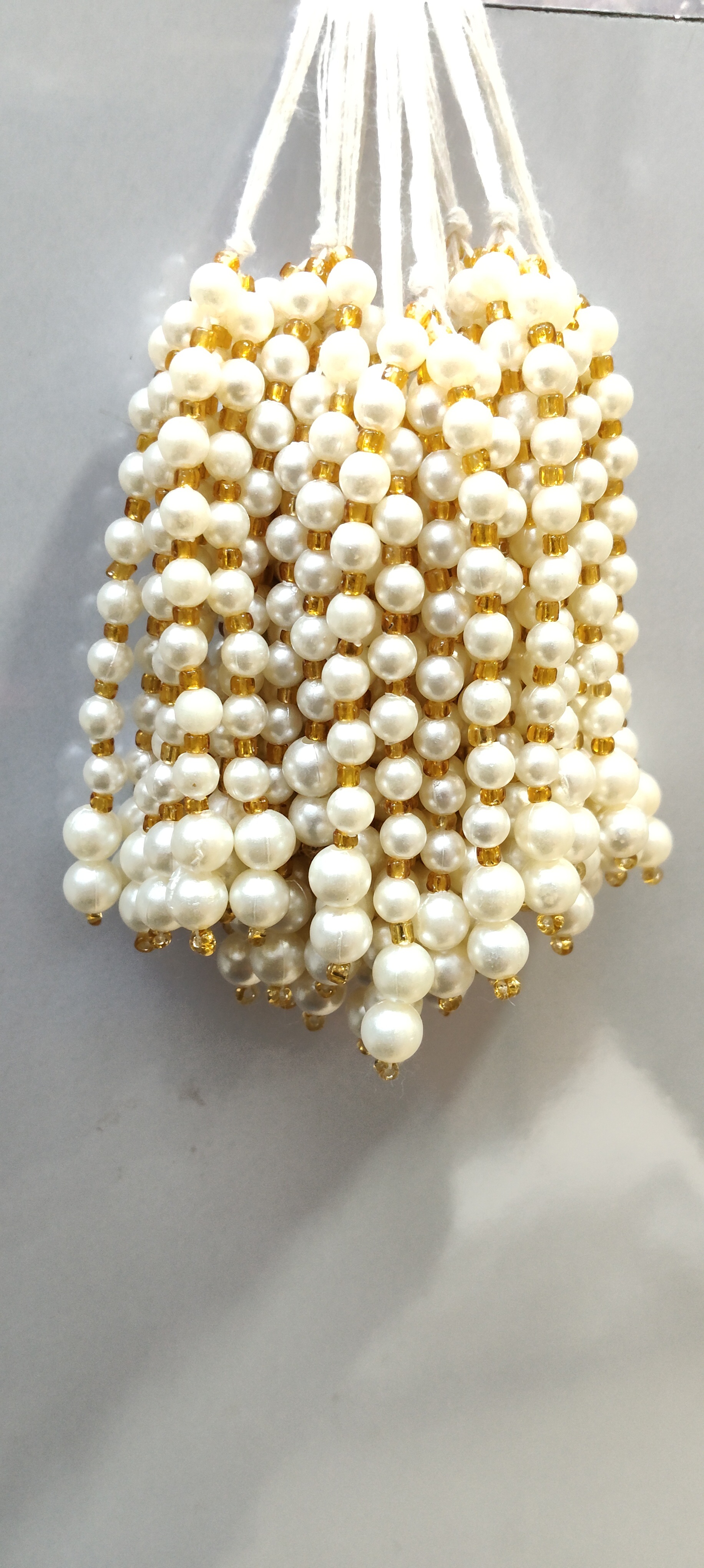 Moti Hanging Latkan - Color: White