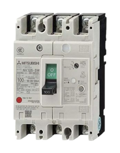 Nf125-Sv Mitsubishi Circuit Breaker - Color: White/Black/Green