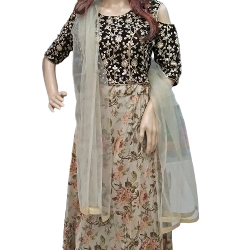 Ladies Kurti Set - Color: Golden And Black