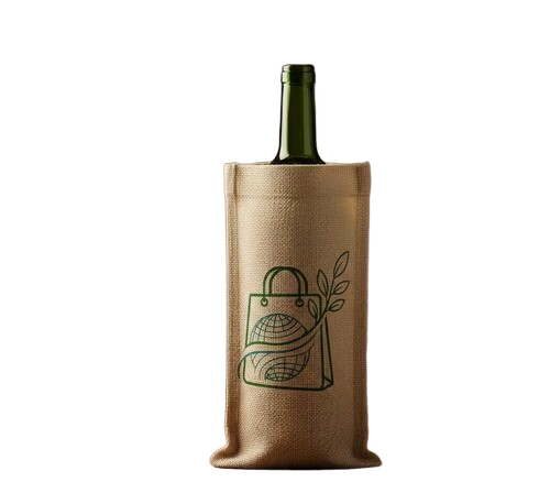 Bottle Jute Bags - Color: Natural