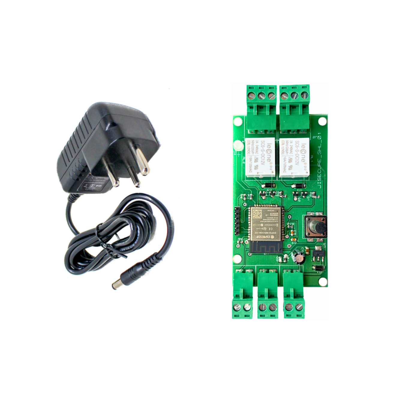 Smart Door Lock Controller With Adapter - Color: Grey