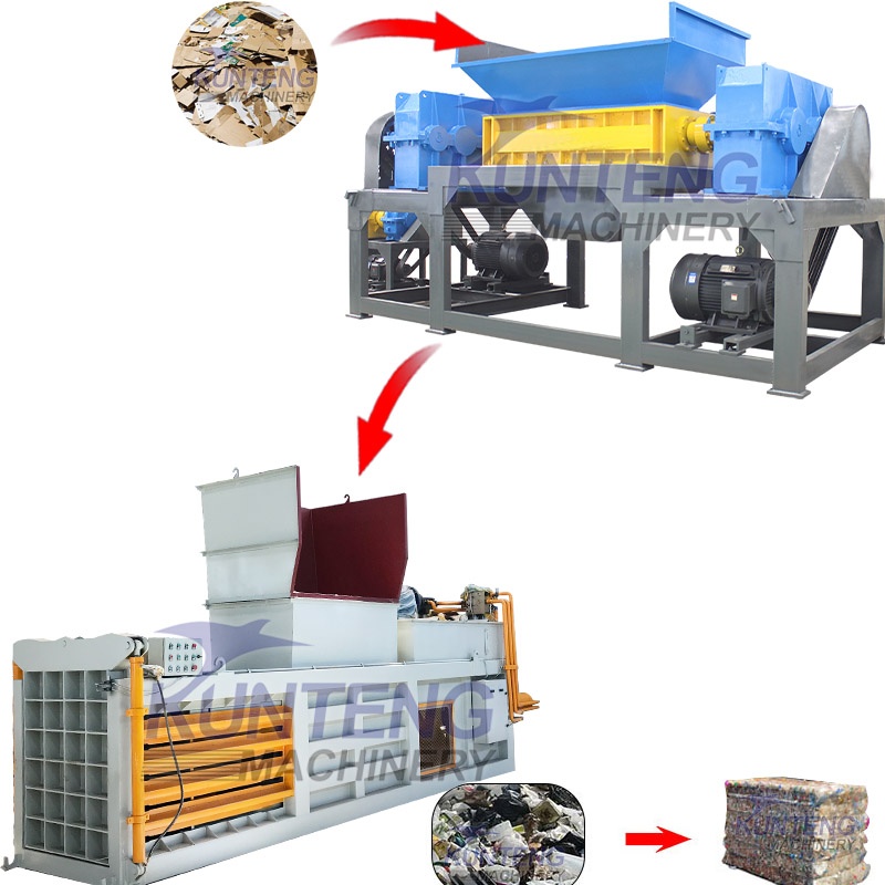 Industrial Waste Shredder And Baler Machine - Capacity: 500 Kg/Hr
