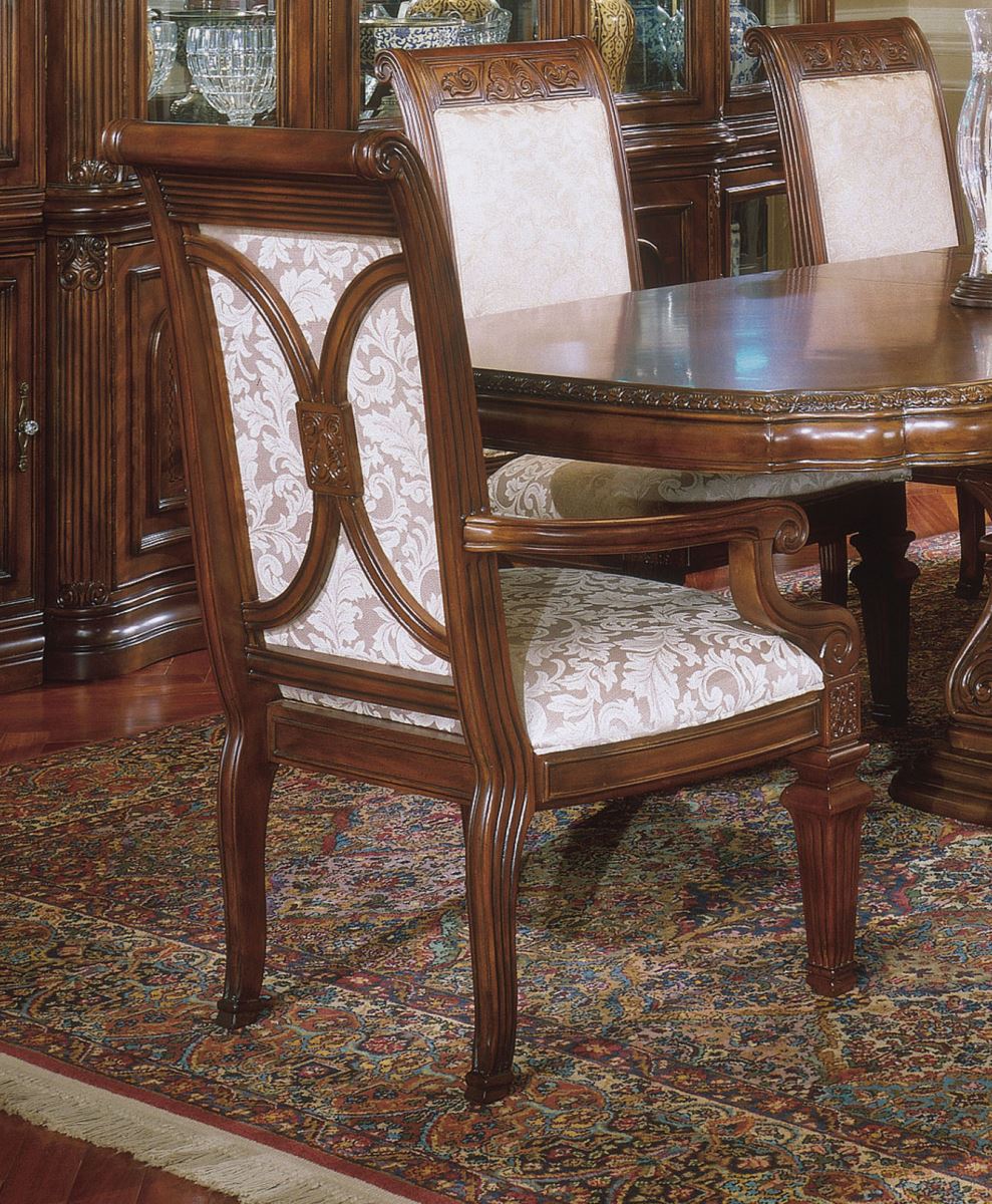 Wooden 8 Seater Dining Table Chair Set in Antique Style