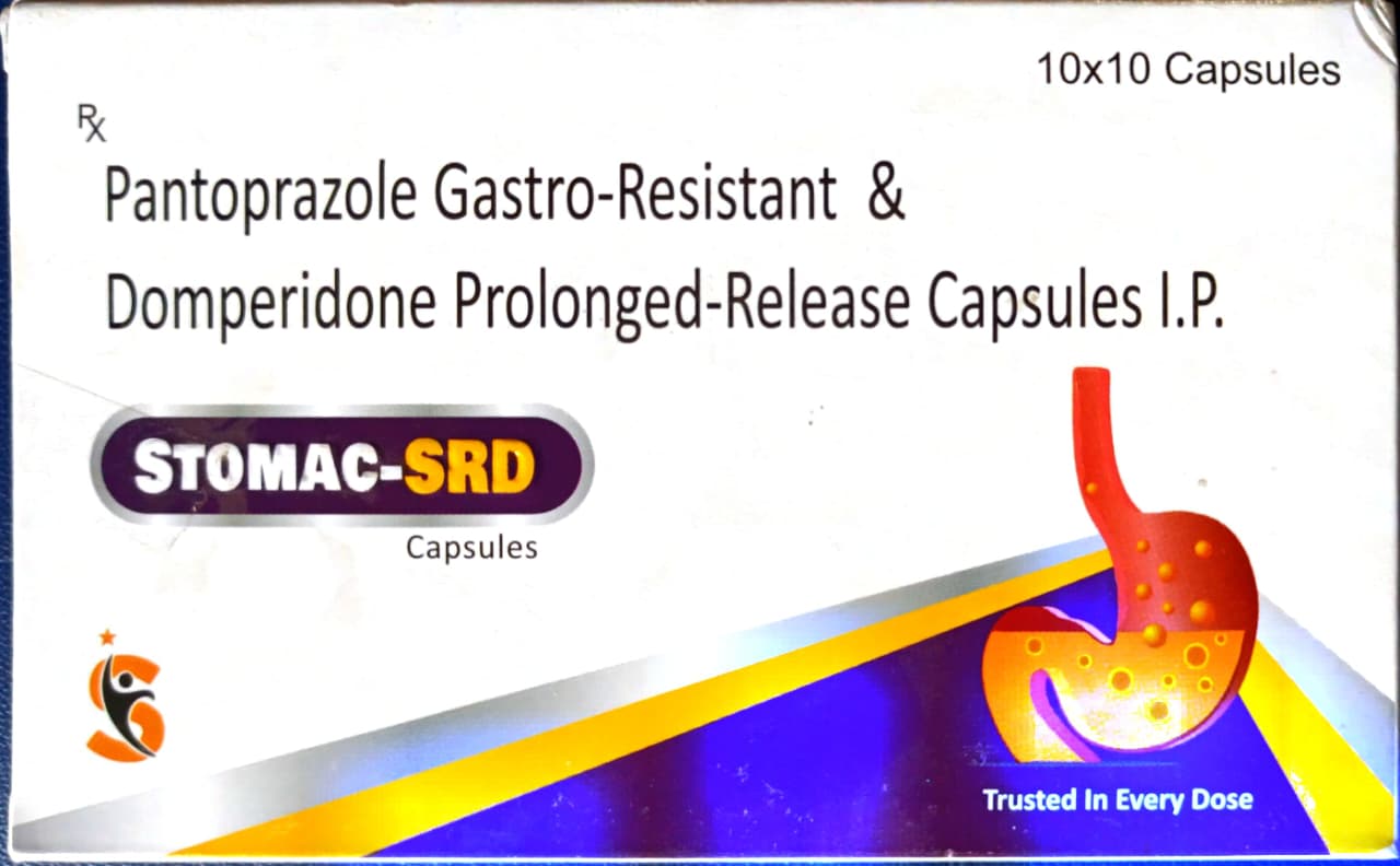 Stomac-Srd Pantoprazole Gastro Resistance Domperidone Prolonged Release Capsule - Dosage Form: As Directed By The Physician