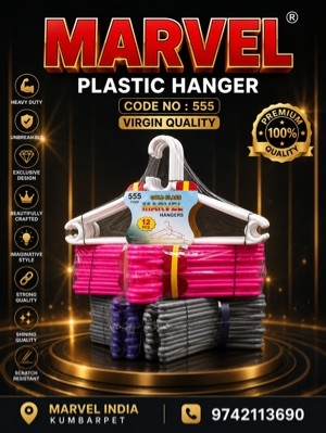 Clothes Hanger - Plastic, All Size, White | Durable Material, Lightweight, Non-Slip Grip
