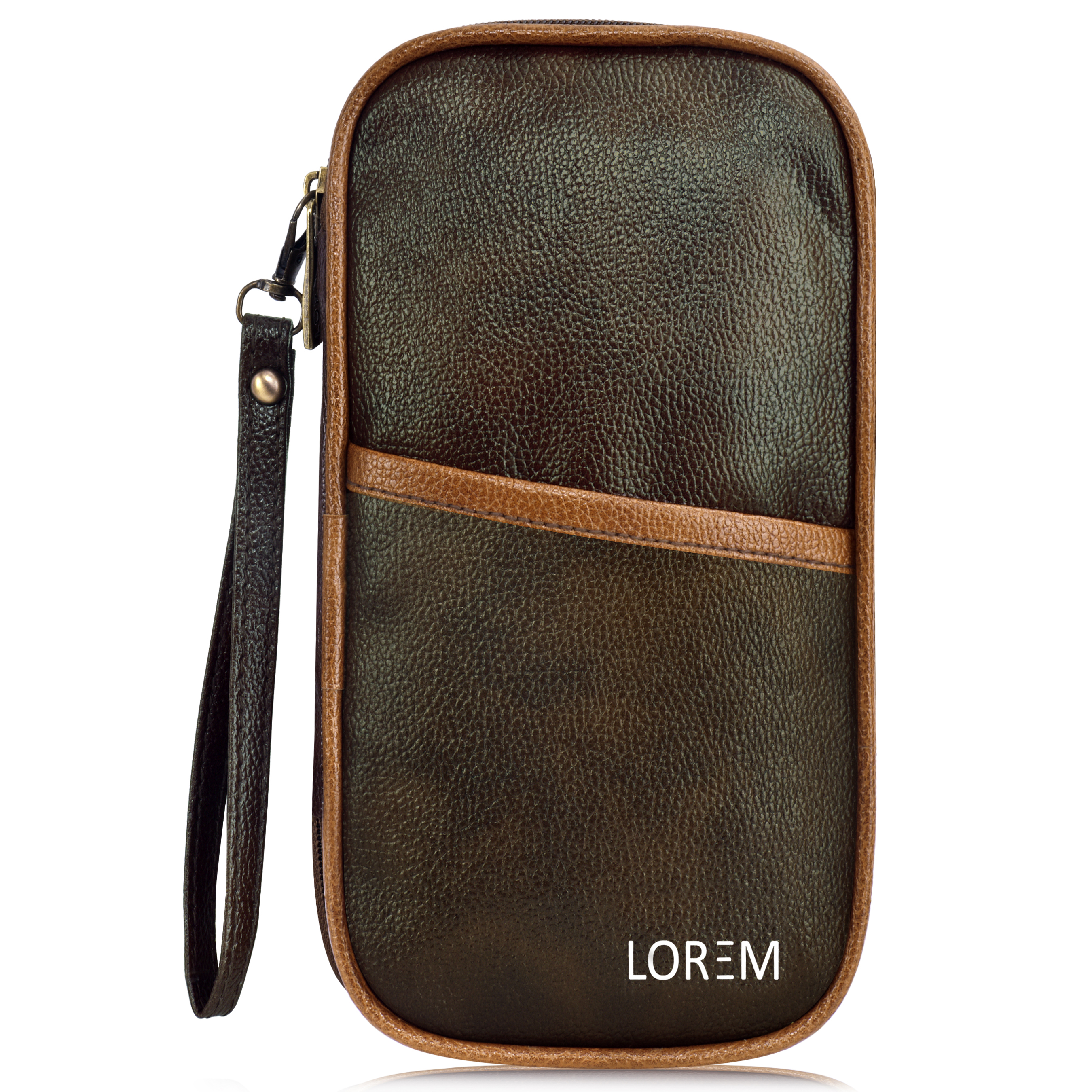 Lorem Brown & Tan Faux Leather Organizer For Men & Women Og03 - Dimensions: 12x2.5x23  Centimeter (cm)