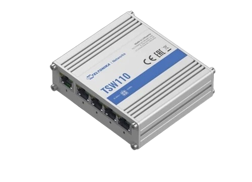 Tsw110 Industrial Poe Switch - Rectangle Standard Dimension, White, Thermal Resistant, Shock Proof, Wired External Style