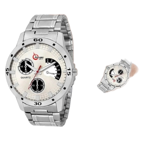 Round Silver Women Analog Watch