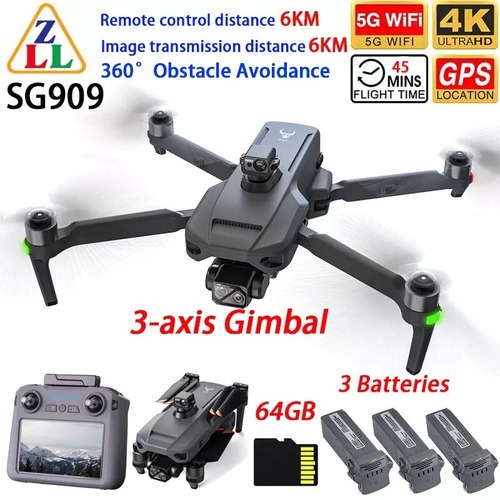 Good Quality SG909 RC Drone GPS 5G WIFI 4K HD Dual Camera 360A Obstacle Avoidance Quadcopter