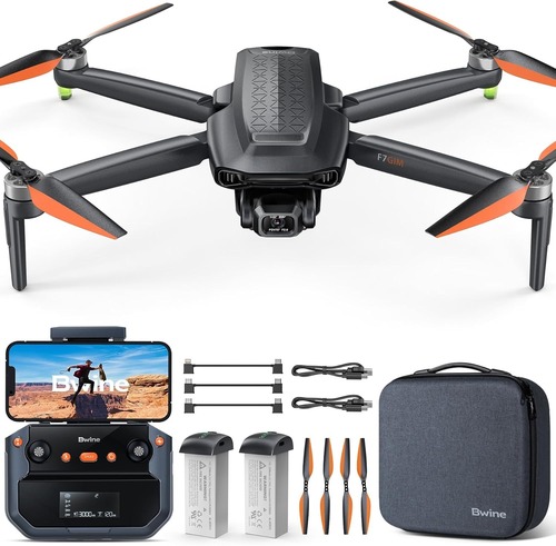 Bwine F7GIM 6K Photo Drone with Camera for Adults, 3-Axis Brushless Gimbal, 4K/30fps Video GPS Smart Control Plus 70Mins Flight Time