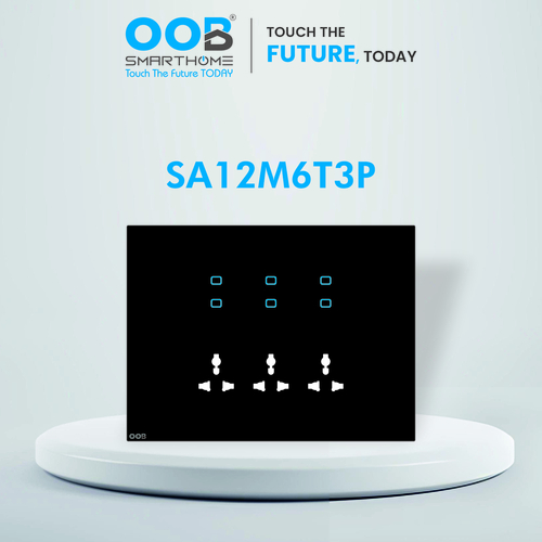Nubee Home Automation Touch Switch Sapphire Series Sa12M6T3P - Features: Elegant Design
