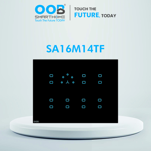 Nubee Home Automation Touch Switch Sapphire Series Sa16M14Tf - Color: Black & White