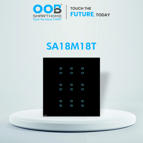 Nubee Home Automation Touch Switches Sapphire Series Sa18M18T - Color: Black & White