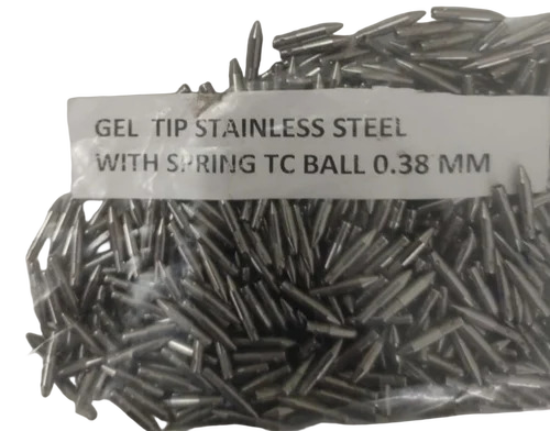 0.38Mm With Spring Stainless Steel Gel Pen Nibs Pack Of 50000 Pieces - Color: Metallic