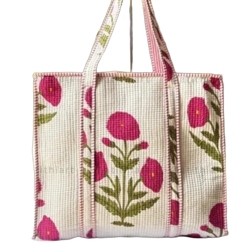 Fabric Quilted Tote Bag