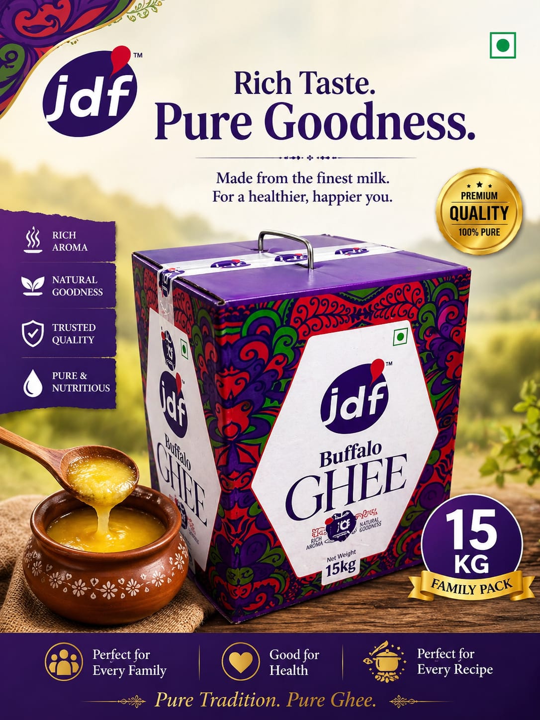 Buffalo Ghee - Age Group: Adults
