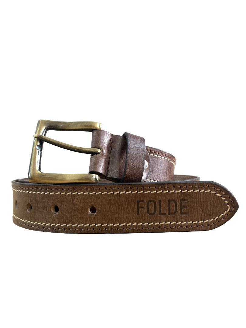 Branded Pure Leather Belt - Leather Type: Genuine
