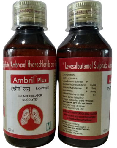Levosalbutamol Sulphate, Ambroxol HCl, Guaiphenesin Syrup (Ambril Plus)